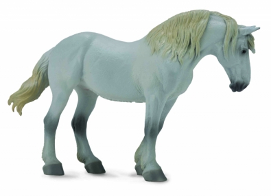佩尔什母马-灰色 - horses-1-20-scale