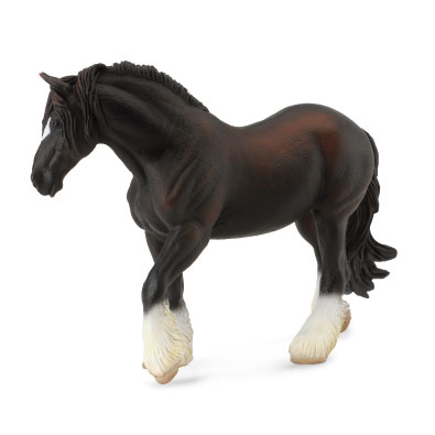 Shire Horse Mare - Black - horses-1-20-scale