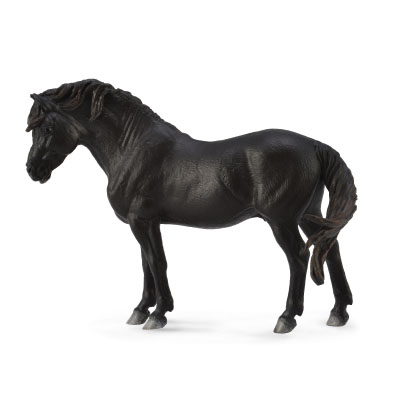 达摩公马 -黑色 - horses-1-20-scale