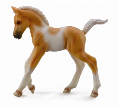 Pinto Foal Walking -Palomino - horses-1-20-scale