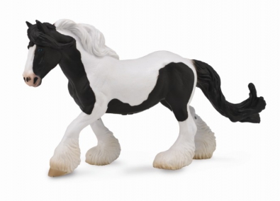 Yegua de feriante - Negro y blanco picazo - horses-1-20-scale
