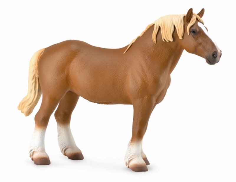 NEW CollectA CHESTNUT BELGIAN MARE solid plastic toy farm pet animal HORSE 
