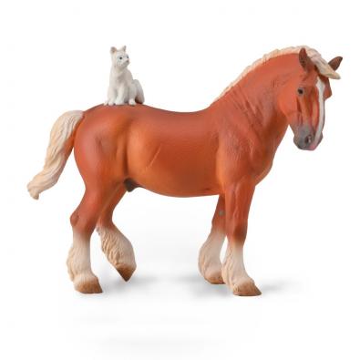 Draft Horse with Cat  - horses-1-20-scale